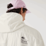 Lacoste jaqueta efeito patchwork homens b5l branco 88BL1249 - Image 5