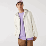 Lacoste jaqueta efeito patchwork homens b5l branco 88BL1249 - Image 7