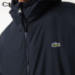 Lacoste jaqueta longa com inscrição de marca homens preto 031 88BL1294 - Image 7