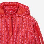 Lacoste jaqueta oversized com capuz mulheres laranja vermelho rosa zi1 88BL2438 - Image 5