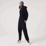 Lacoste joggers de algodão misturado mulheres azul marinho 166 88BL2413