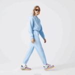 Lacoste joggers de algodão misturado mulheres hbp azul 88BL2414