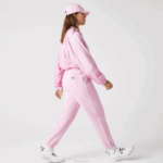 Lacoste joggers de algodão misturado mulheres rosa z4h 88BL2538 - Image 6
