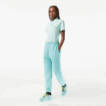 Lacoste joggers de algodão misturado mulheres turquesa bvg 88BL2415