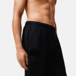 Lacoste joggers de lã de algodão homens preto c31 88BL1476 - Image 2