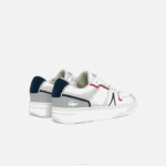 Lacoste l001 tênis de couro homens branco/marinho e vermelho 407 88BL1841 - Image 3