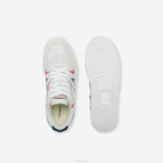 Lacoste l001 tênis de couro homens branco/marinho e vermelho 407 88BL1841 - Image 4
