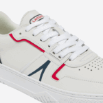 Lacoste l001 tênis de couro homens branco/marinho e vermelho 407 88BL1841 - Image 6