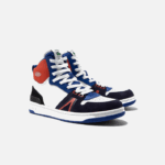 Lacoste l001 tênis mid colorblock de couro homens branco e marinho 042 88BL1751 - Image 2