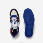 Lacoste l001 tênis mid colorblock de couro homens branco e marinho 042 88BL1751 - Image 3