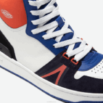 Lacoste l001 tênis mid colorblock de couro homens branco e marinho 042 88BL1751 - Image 5