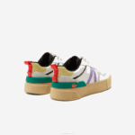 Lacoste l002 tênis color pop de couro e camurça mulheres branco/verde 082 88BL2741 - Image 3