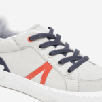 Lacoste l004 sapatilhas têxteis crianças cinza claro vermelho 15c 88BL3061 - Image 6