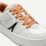 Lacoste l005 tênis de couro mulheres bronzeado branco 291 88BL2713 - Image 6