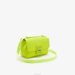 Lacoste l.12.12 bolsa cruzada com fecho de metal mulheres limão k83 88BL2851 - Image 3