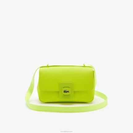 Lacoste l.12.12 bolsa cruzada com fecho de metal mulheres limão k83 88BL2851
