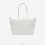 Lacoste l.12.12 bolsa grande perfurada mulheres farinha a56 88BL2761