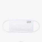 Lacoste l.12.12 máscara de proteção facial piquê de algodão homens branco 001 88BL2322 - Image 3
