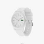 Lacoste l.12.12 relógio de pulseira de silicone branco homens branco 000 88BL2333 - Image 2