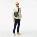 Lacoste lcst bolsa cruzada petit pique com zíper médio homens preto 000 88BL2013 - Image 2