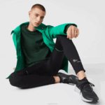 Lacoste leggings esportivas homens preto branco myj 88BL1137