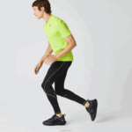Lacoste leggings térmicas esportivas homens preto amarelo 60r 88BL1112 - Image 2
