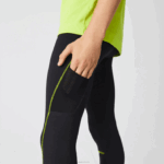 Lacoste leggings térmicas esportivas homens preto amarelo 60r 88BL1112 - Image 8