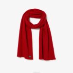 Lacoste lenço de lã salpicado homens vermelho 7cq 88BL2303 - Image 2