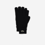 Lacoste luvas de jérsei de lã homens preto 031 88BL2336