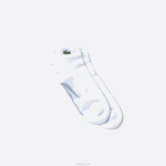 Lacoste meias esportivas de corte baixo de algodão elástico homens lombo cinza branco g8k 88BL1678