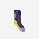 Lacoste meias esportivas homens preto amarelo roxo 6qh 88BL1667