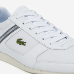 Lacoste Menerva Tênis esportivo com detalhes em couro e tecido homens branco e vermelho 286 88BL1704 - Image 6