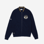 Lacoste miami open croc jaqueta gráfica homens azul marinho amarelo 144 88BL1173