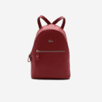 Lacoste mochila clássica diária em lona piquê revestida mulheres bordeaux c88 88BL2845