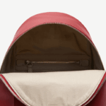 Lacoste mochila clássica diária em lona piquê revestida mulheres bordeaux c88 88BL2845 - Image 3