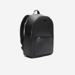 Lacoste mochila de couro chantaco com costura fosca homens preto 000 88BL2022 - Image 4