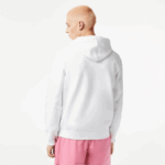 Lacoste moletom clássico com zíper e listras da marca homens branco 001 88BL12 - Image 3
