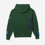 Lacoste moletom com capuz de algodão orgânico sport x theo curin homens verde azul marinho nl7 88BL1123 - Image 8