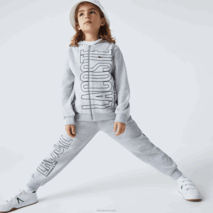Lacoste moletom com capuz de marca Rapazes chine cinza cca 88BL3184