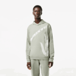 Lacoste moletom crocodilo contraste homens verde caqui g21 88BL547