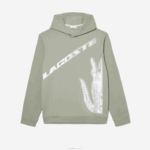 Lacoste moletom crocodilo contraste homens verde caqui g21 88BL547 - Image 4