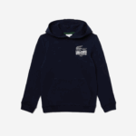 Lacoste moletom de algodão crocodilo crianças azul marinho 166 88BL3203