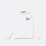Lacoste moletom de algodão crocodilo crianças branco 001 88BL3202