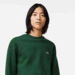 Lacoste moletom de algodão escovado orgânico homens verde 132 88BL281 - Image 2