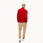 Lacoste moletom de jérsei de algodão com capuz homens vermelho 240 88BL620 - Image 3