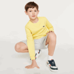 Lacoste moletom de lã de algodão crianças amarelo 107 88BL2975 - Image 2