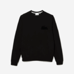 Lacoste moletom de lã de algodão homens preto c31 88BL1387 - Image 5
