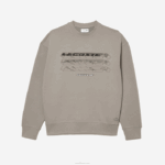 Lacoste moletom de marca folgado homens cinza kzw 88BL8 - Image 4