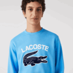 Lacoste moletom decote careca com estampa de crocodilo homens azul 4x 88BL1031 - Image 2