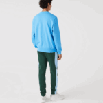 Lacoste moletom decote careca com estampa de crocodilo homens azul 4x 88BL1031 - Image 3
